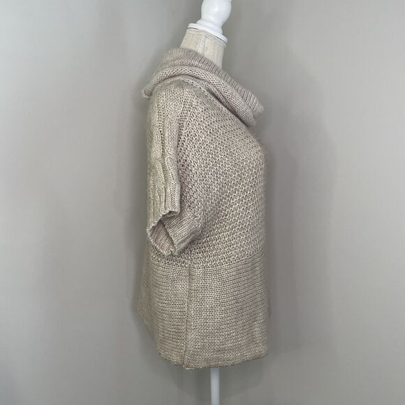 Soft Surroundings Wool Alpaca Blend Cowl Neck Knit Sweater Cream Women's Size XS - Picture 2 of 10